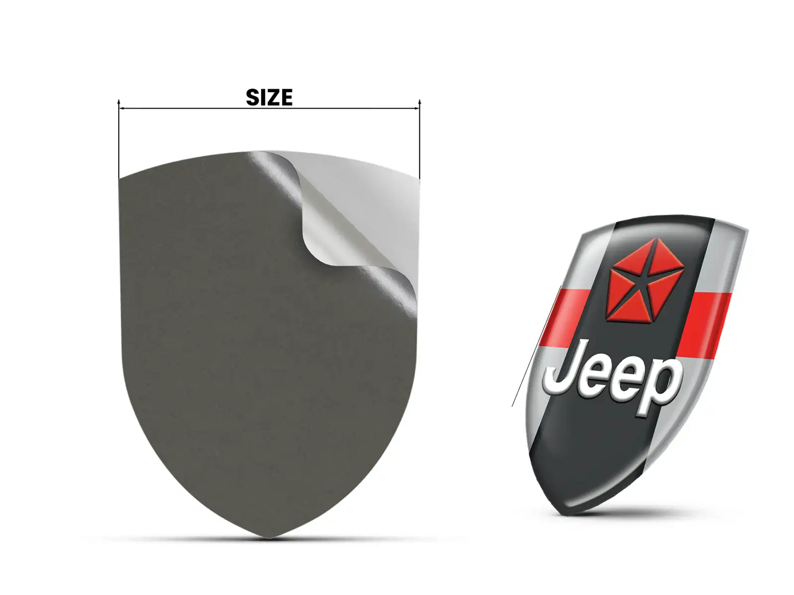 Jeep Emblemi Auto su Misura Pro Max Durevoli Chic Design